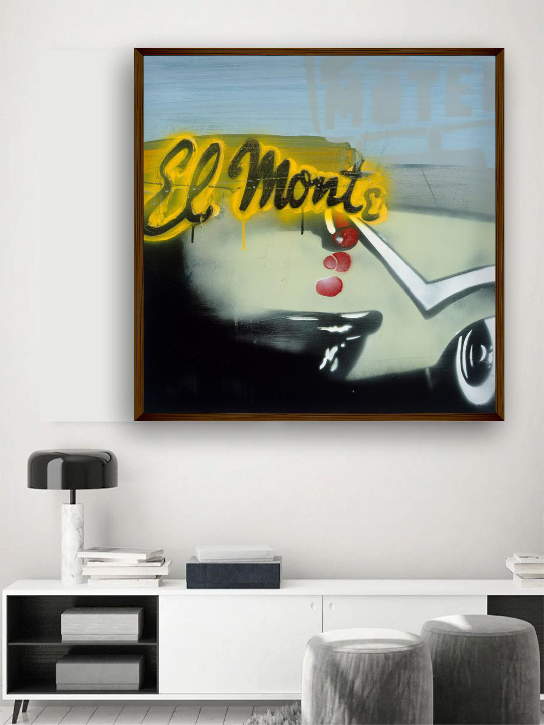 The Art House Black & Yellow Abstract Painting Wall Art