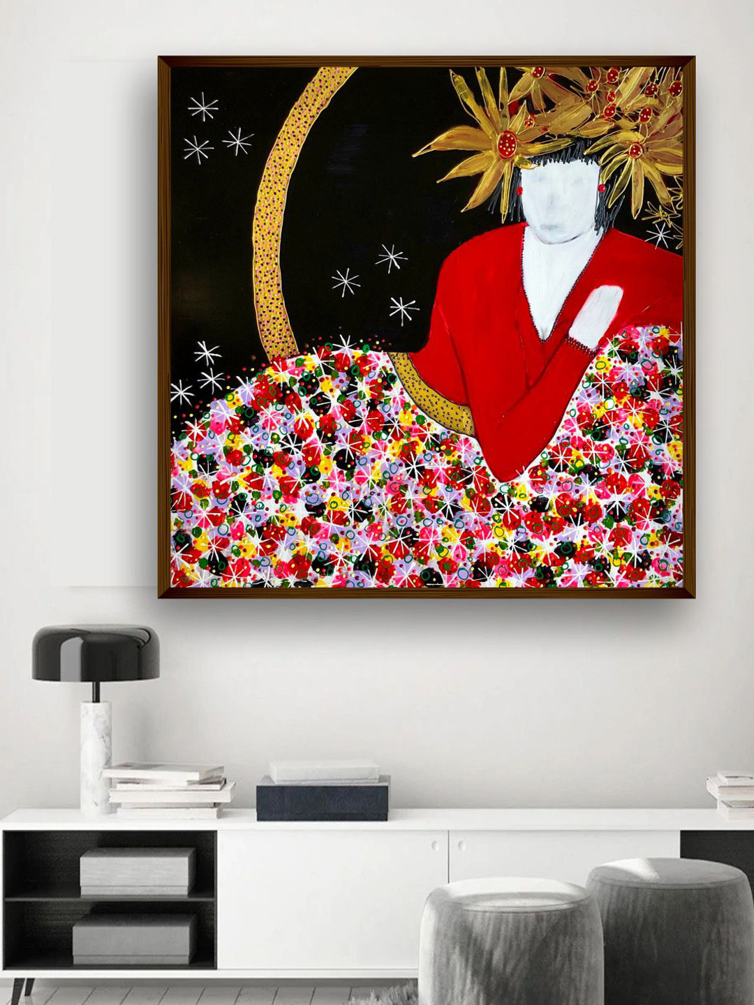 The Art House Red & Black Abstract Wall Art
