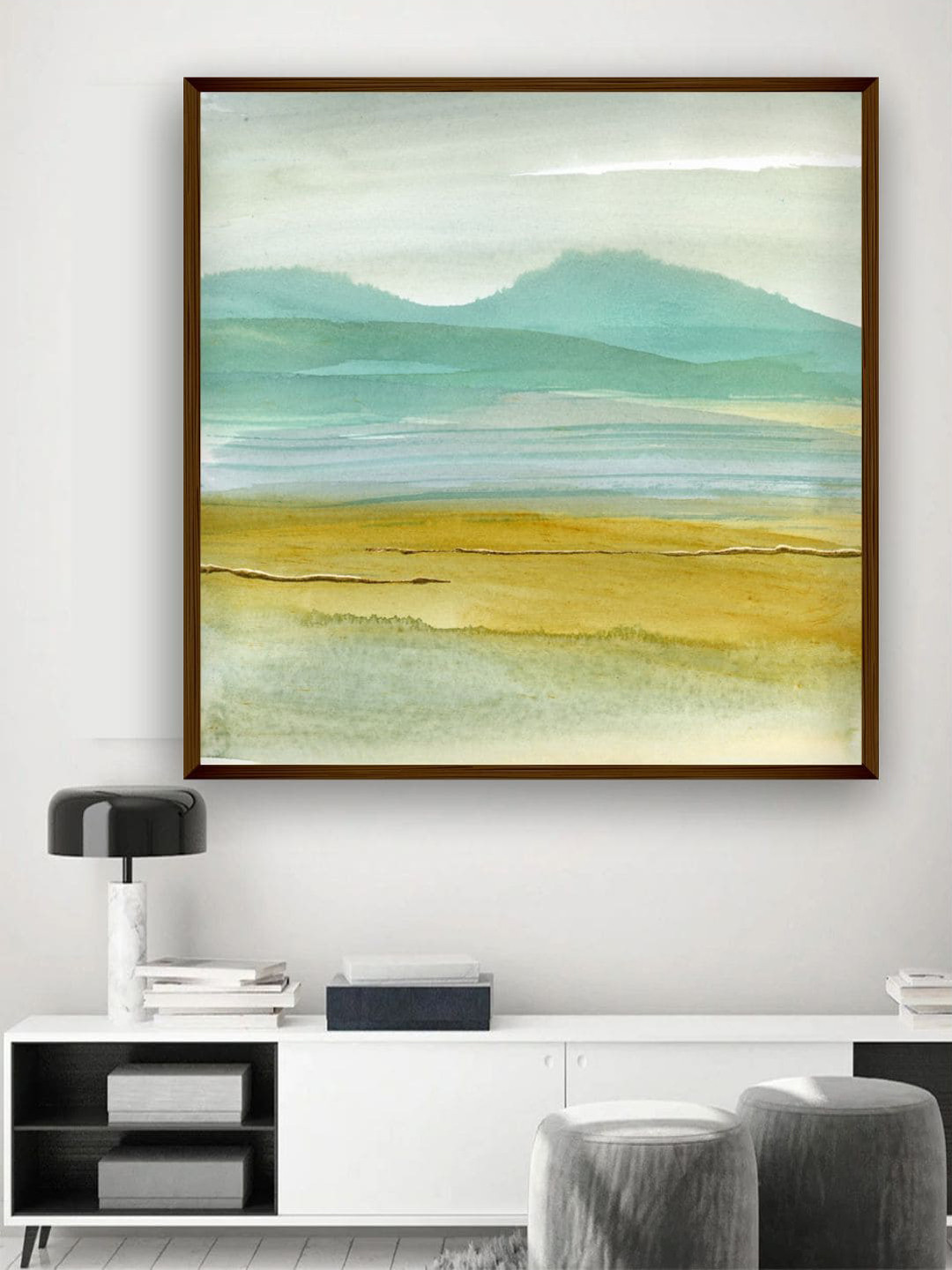 The Art House Yellow & Blue Nature Painting Wall Art