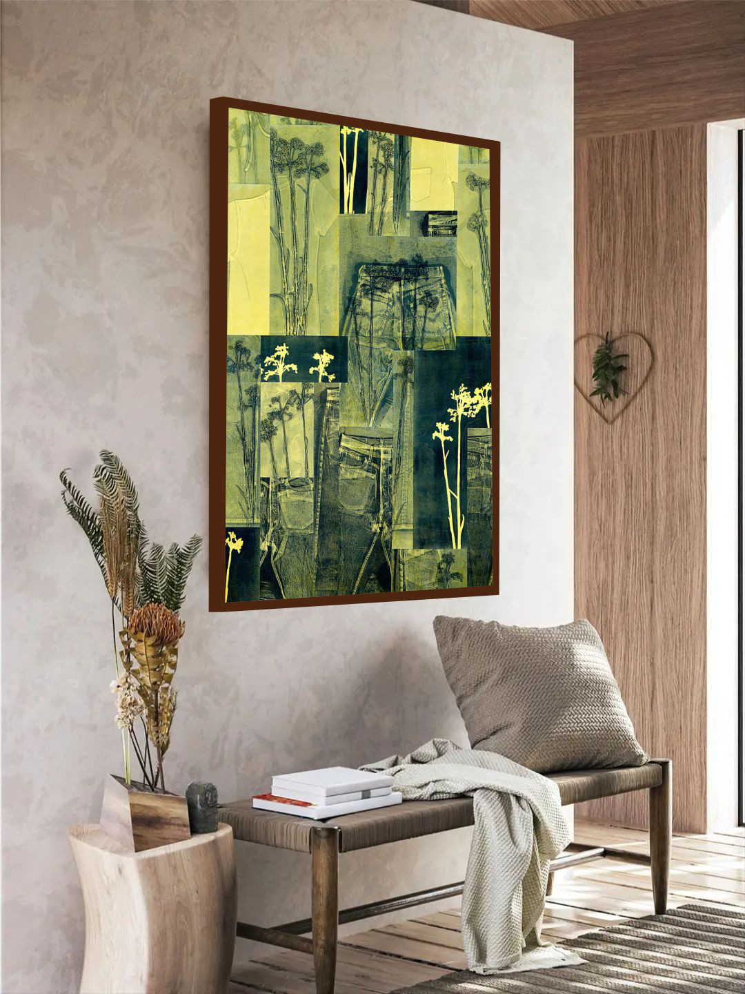 The Art House Green Abstract Painting Wall Art