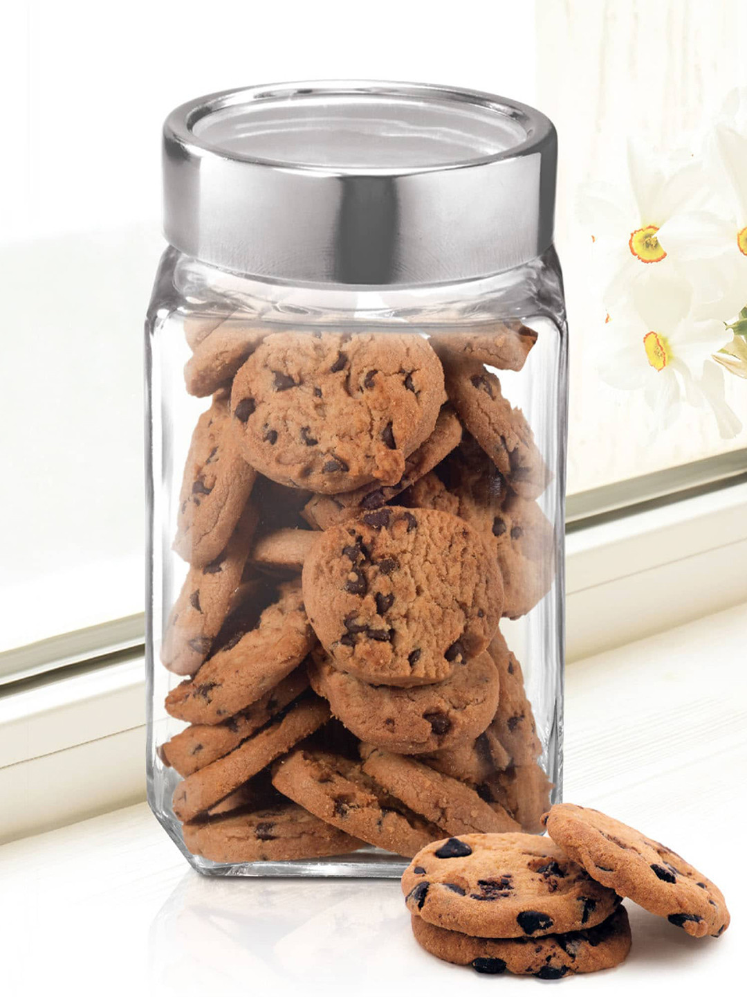 Treo Cube Transparent Storage Glass Jar 1L