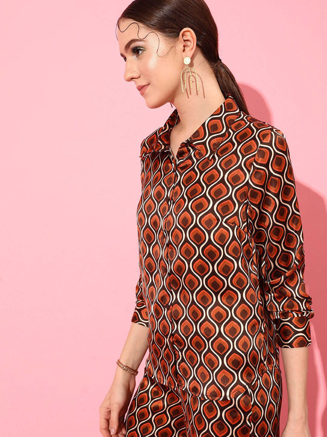 WORK IT by STREET 9 Women Boxy Fit Printed Casual Shirt