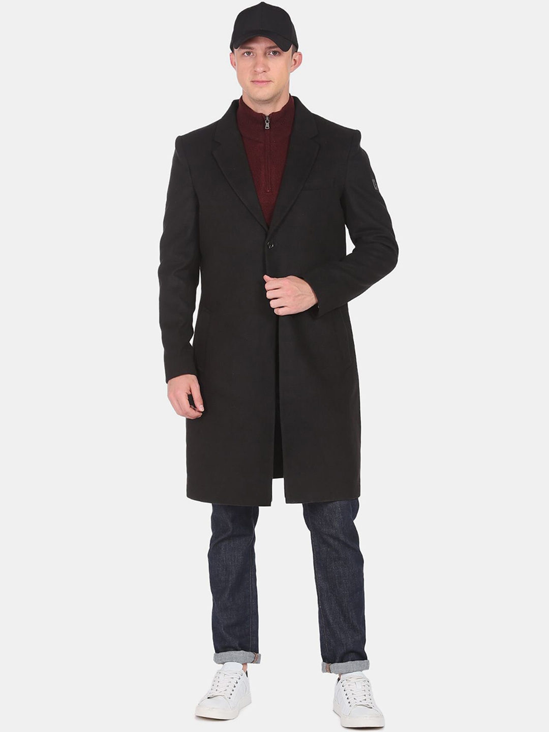 Knee length trench coat mens hot sale