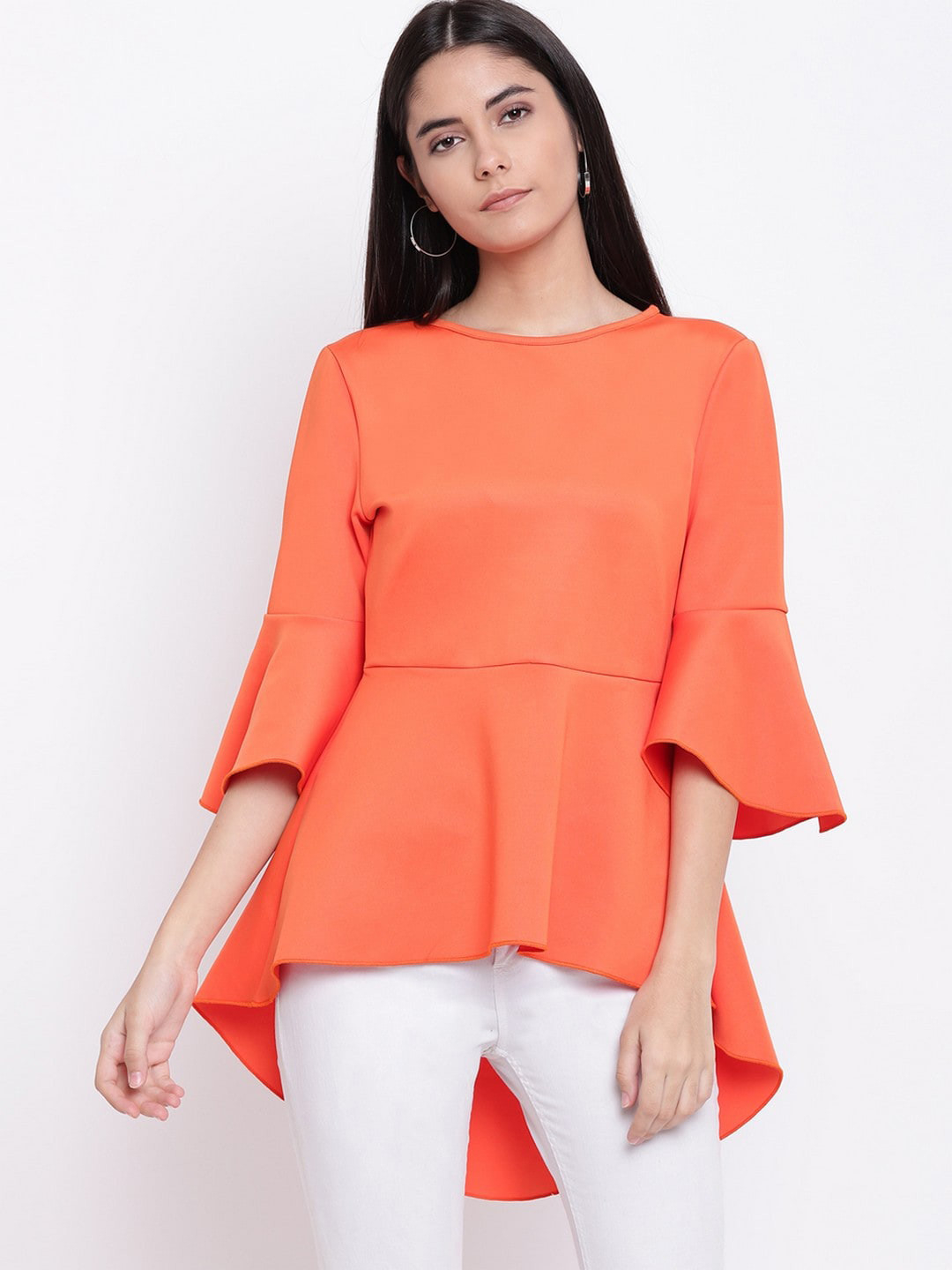RIVI Boat Neck High-Low Longline Top