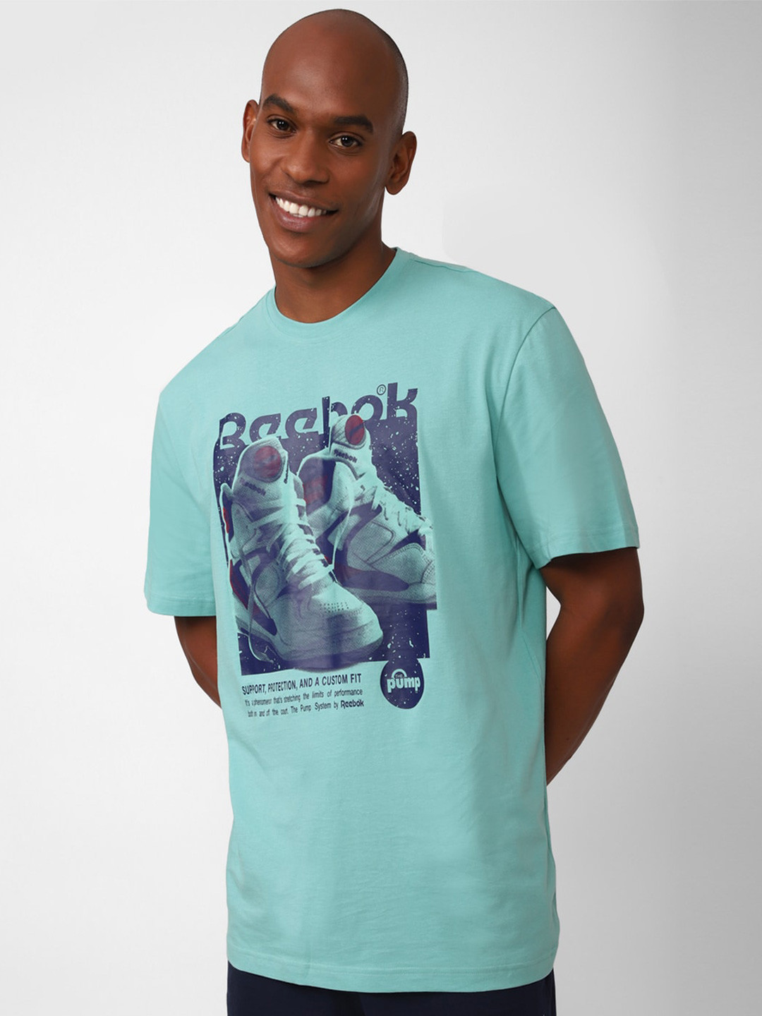 Reebok Men Rbk Classics GS Retro Pump Slim Fit Pure Cotton T-shirt