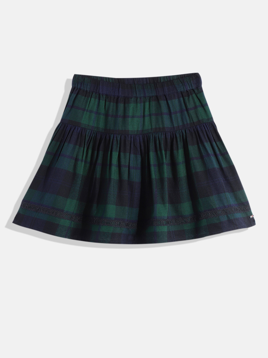 Tommy Hilfiger Girls Tartan Checked Flared Skirt
