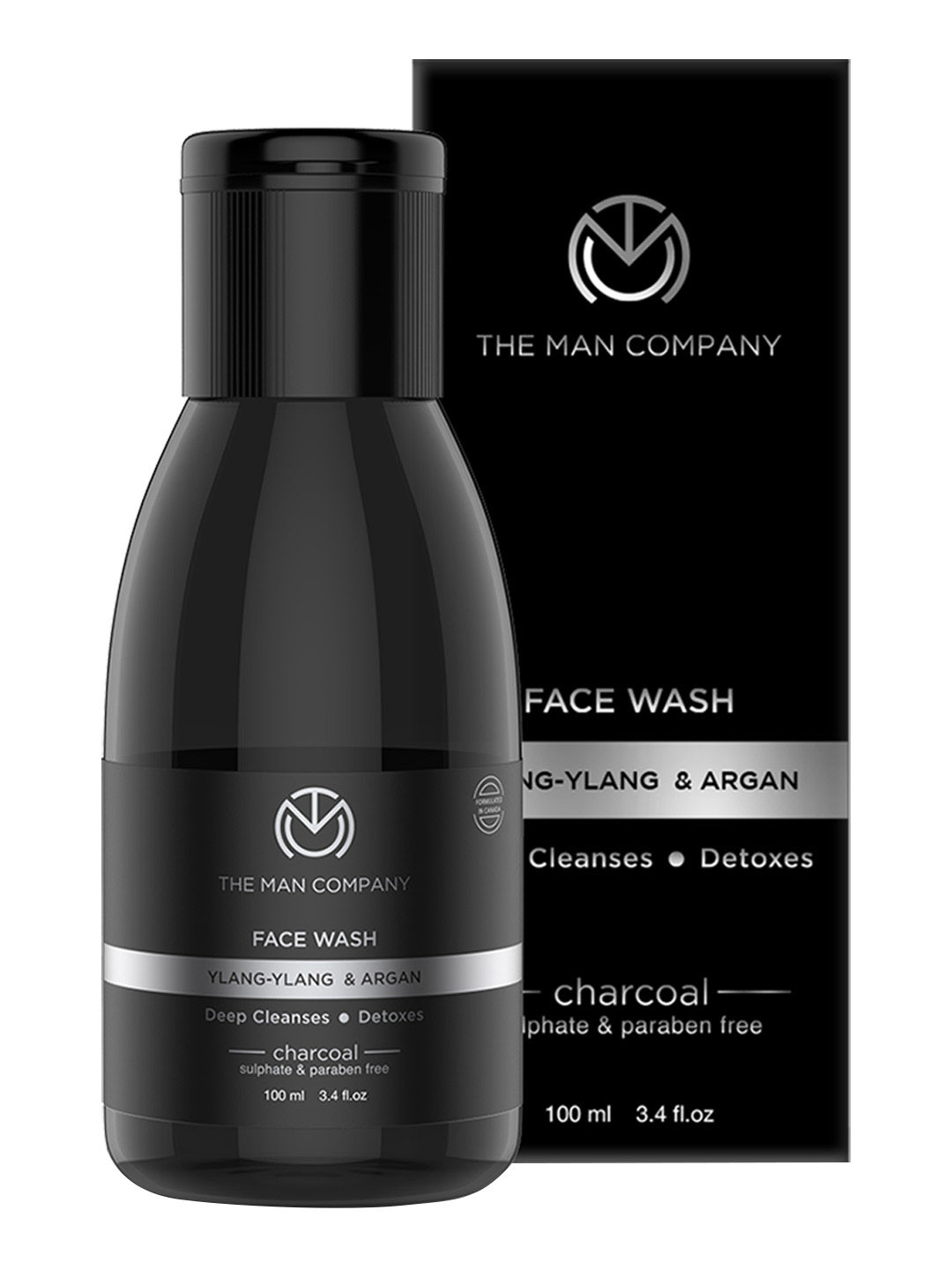 THE MAN COMPANY Charcoal Ylang-Ylang & Argan Face Wash 100 ml