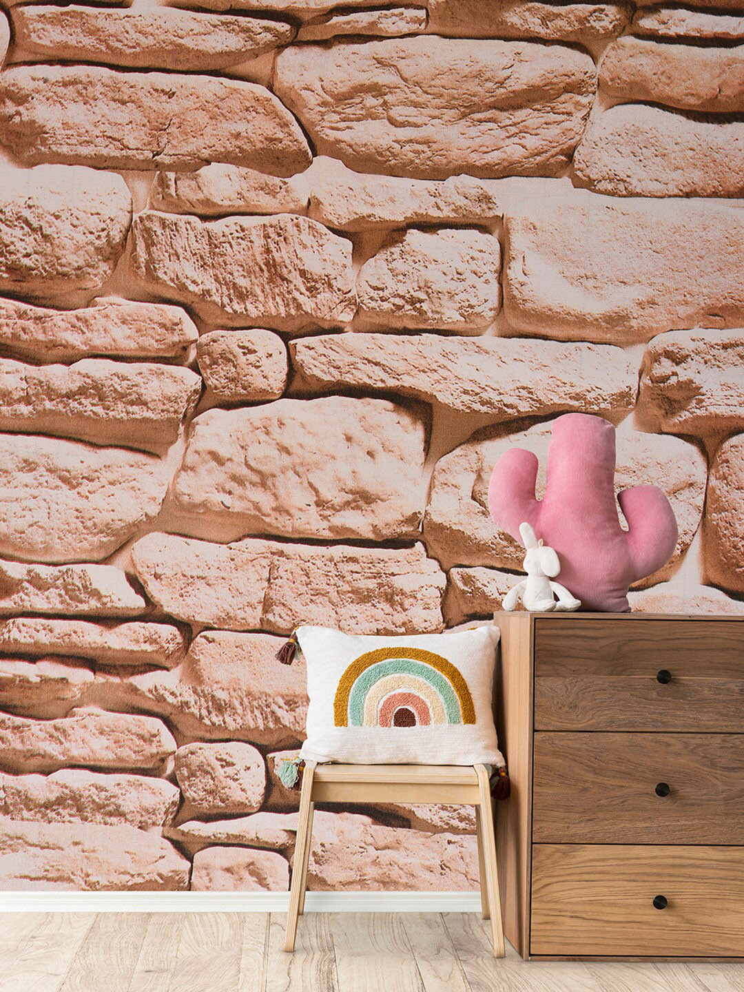 Bonhomie Brown Abstract Wall Sticker Wallpapers