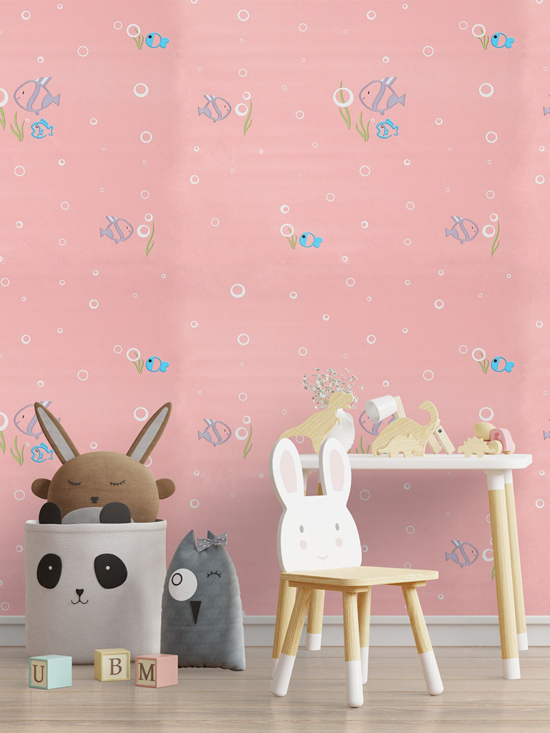 Bonhomie Pink Printed Wallpaper Sticker