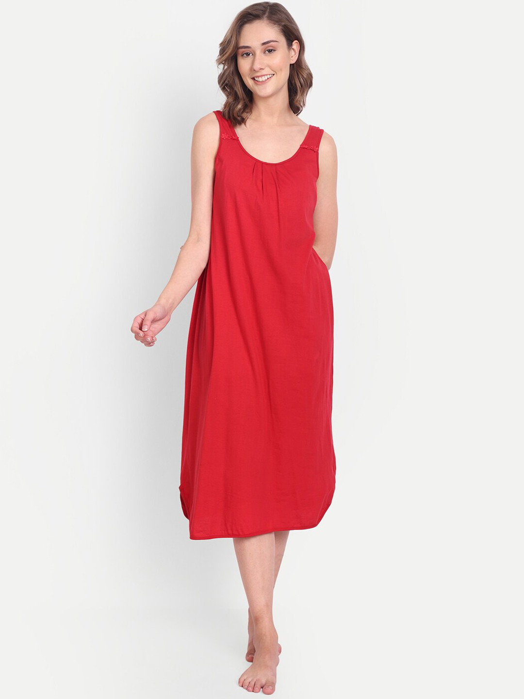 BLAZON Pure Cotton Lace Patchwork Slip