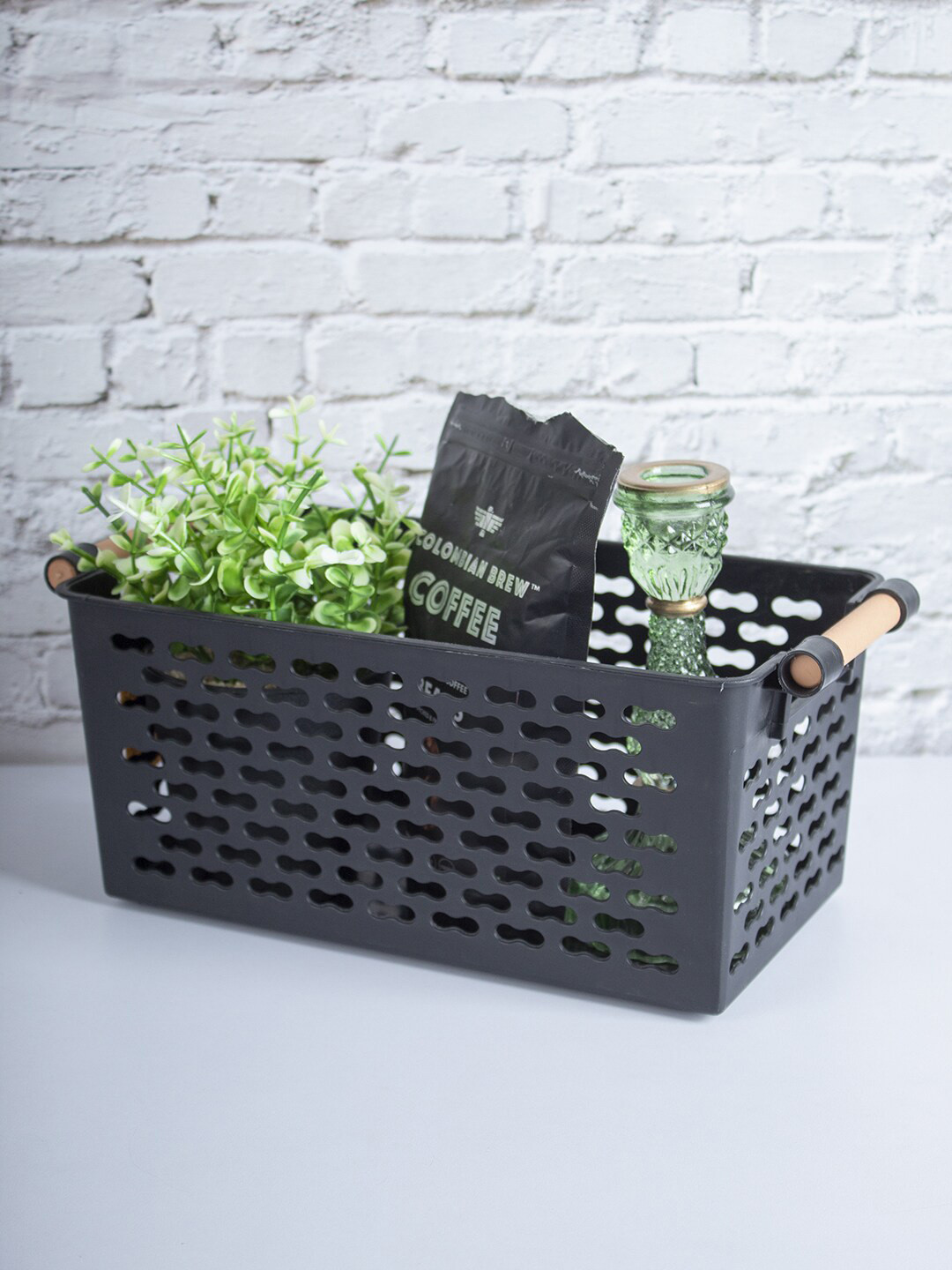 MARKET99 Black Refrigerator Basket Organiser