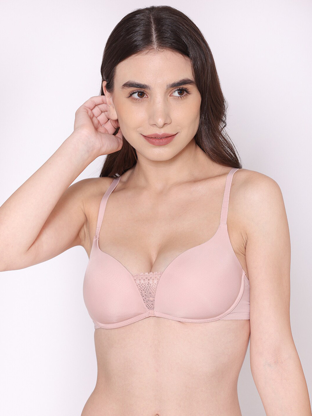 Treasure chest Woman Azalea Soft Padded, Non Wired Lace Tshirt Bra