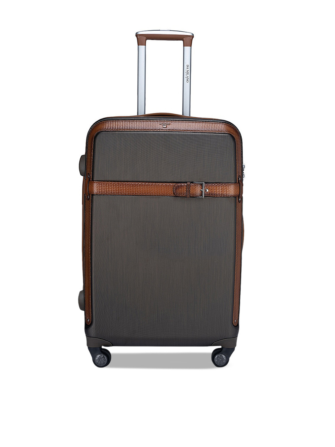 Da Milano Textured Hard Sided Medium Trolley Suitcase