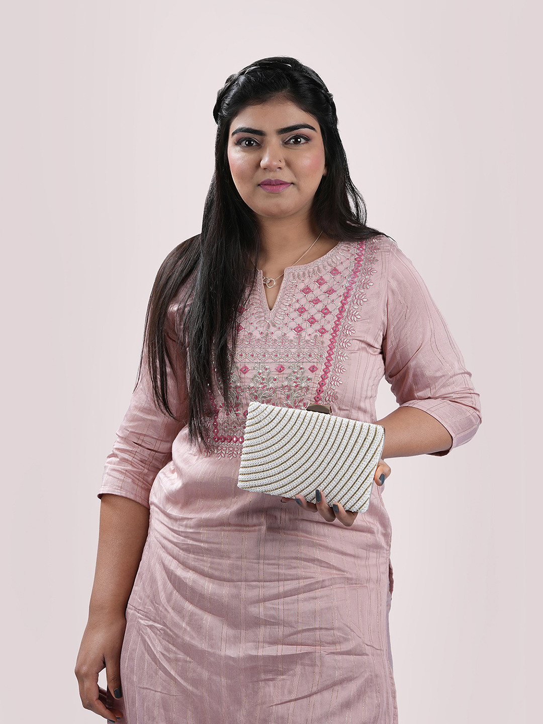 Metro Embellished Box Clutch