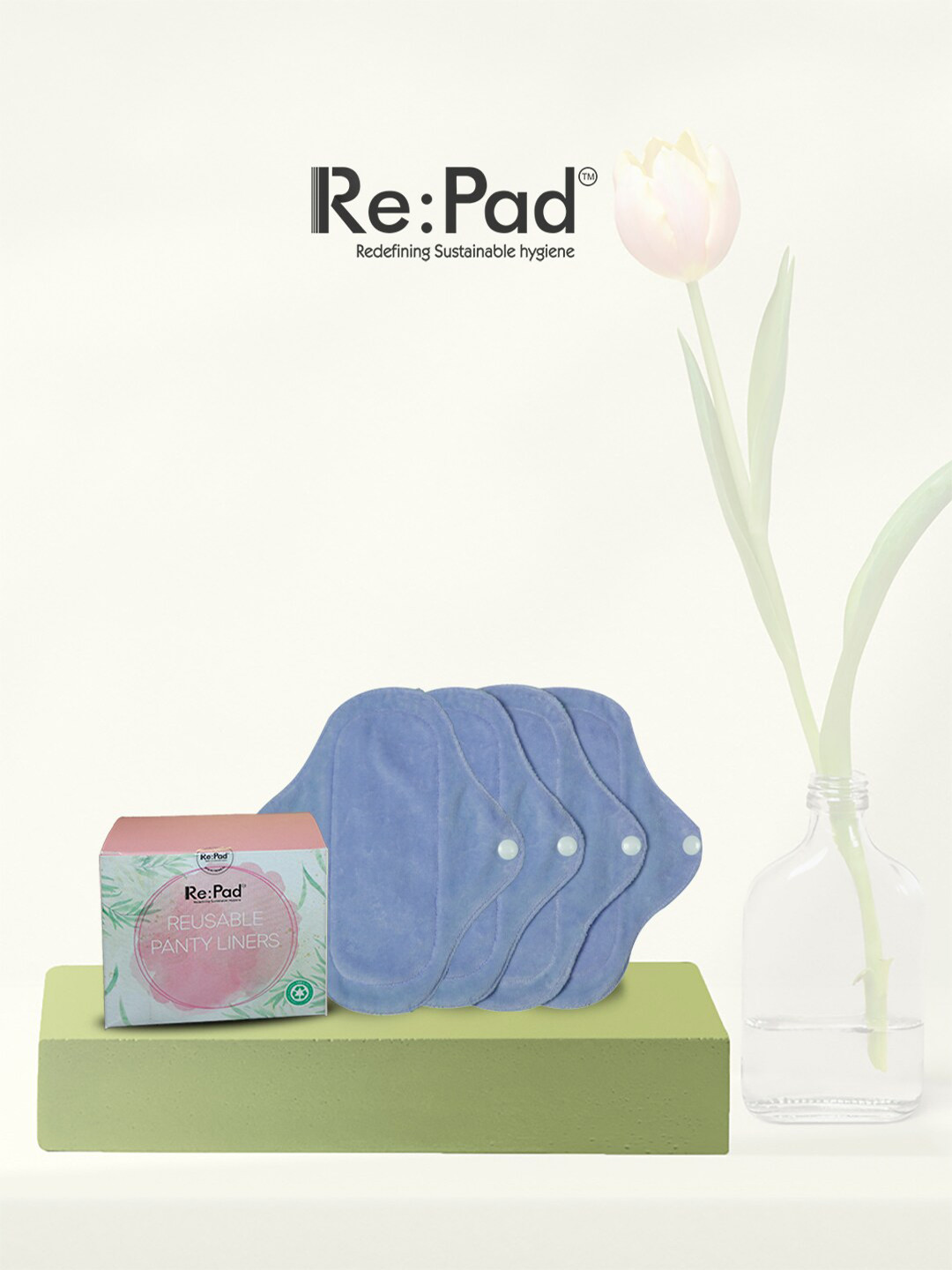 RePad Women Set Of 4 Blue Reusable Sanitary Cloth Pads