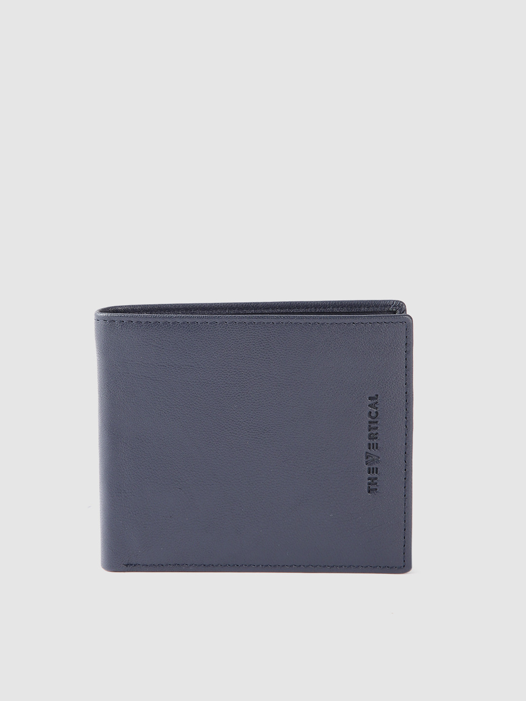 THe VerTicaL Men Textured Leather Two Fold Wallet