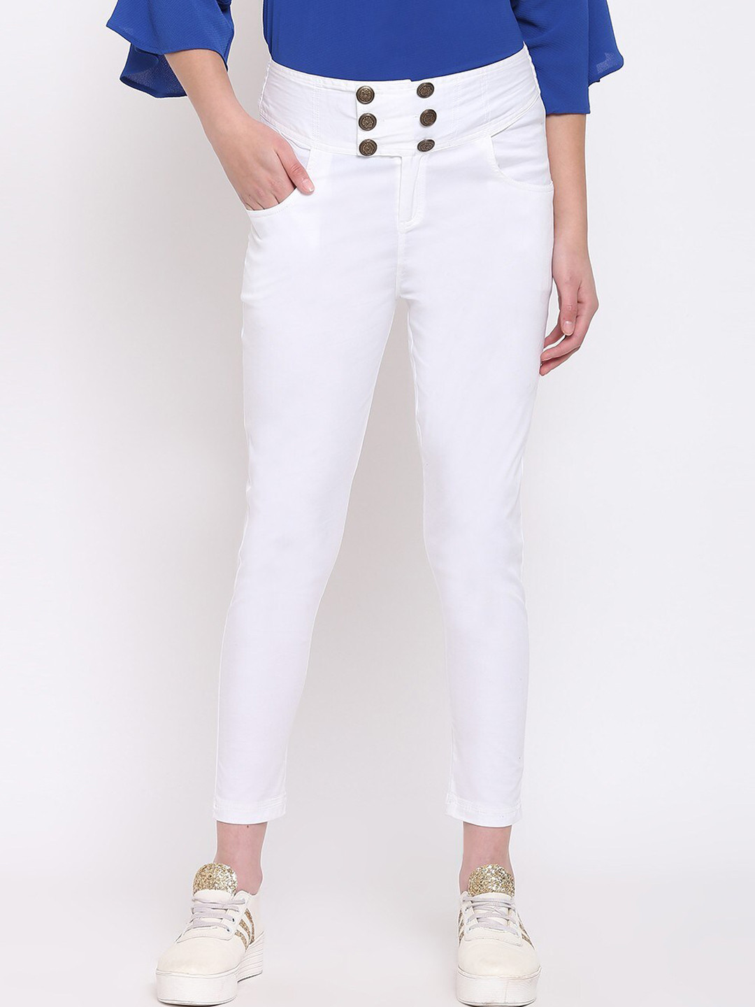 RIVI Women Easy Wash Pure Cotton Trousers