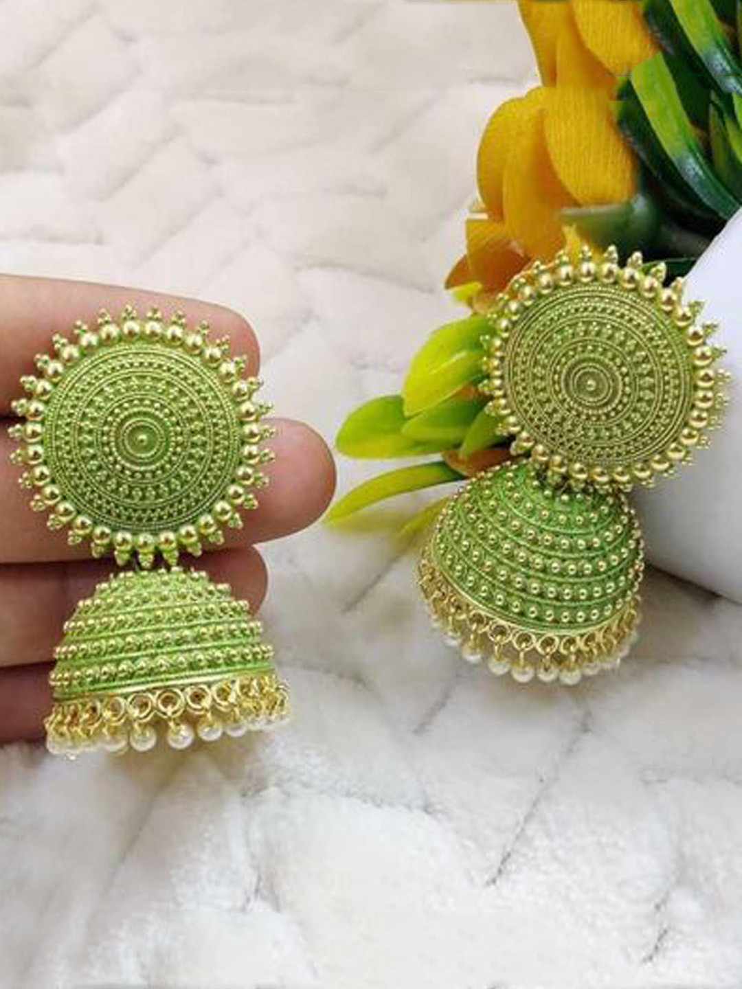 The Pari  Dome Shaped Jhumkas Earrings