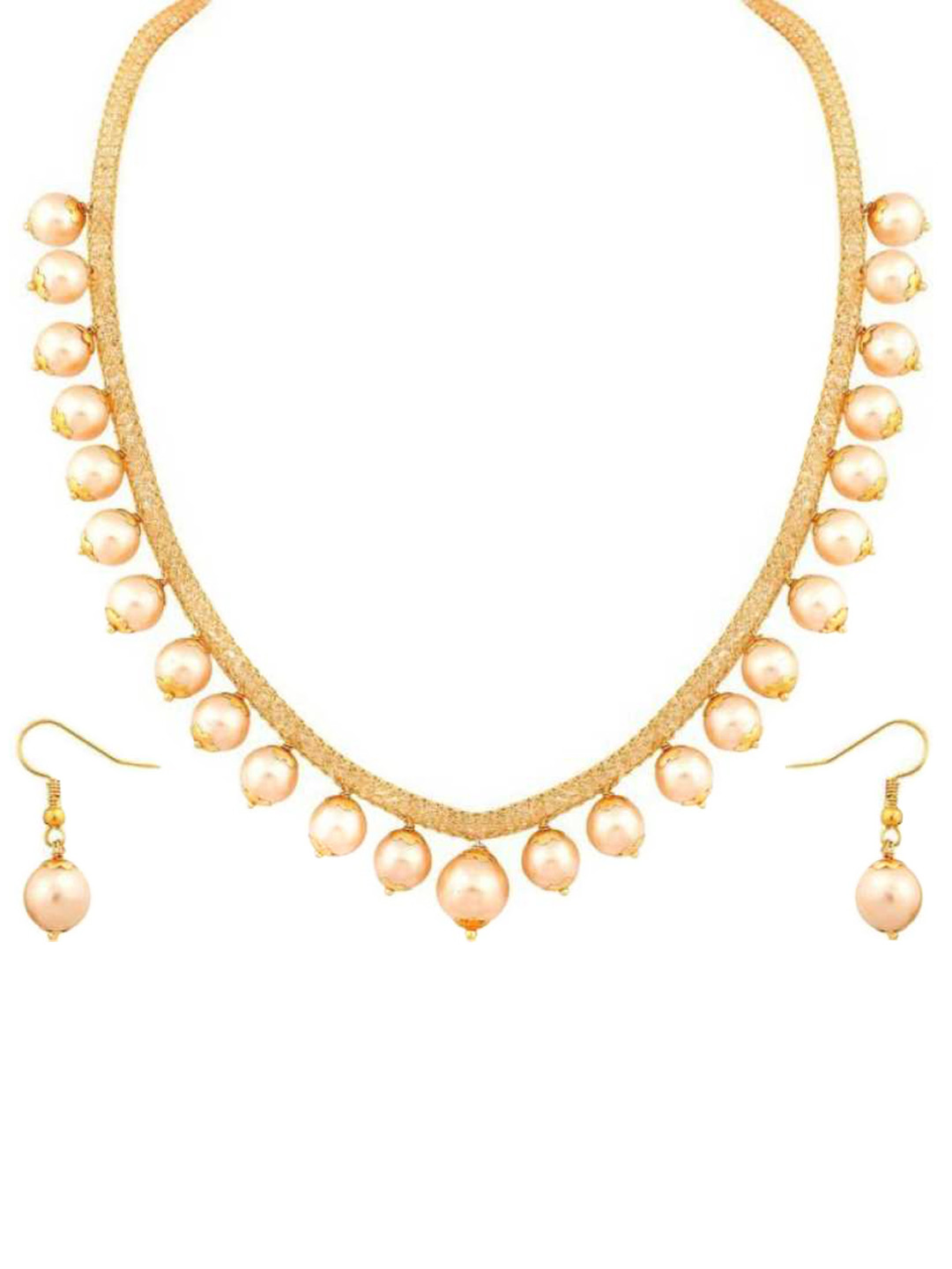 The Pari Gold-Plated Crystal Studded & Beaded Jewellery Set