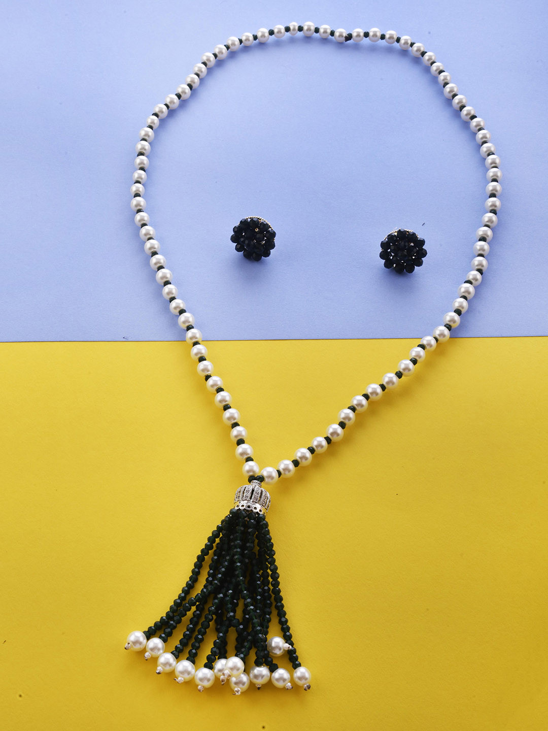 The Pari Gold-Plated AD & Crystal Beaded Jewellery Set