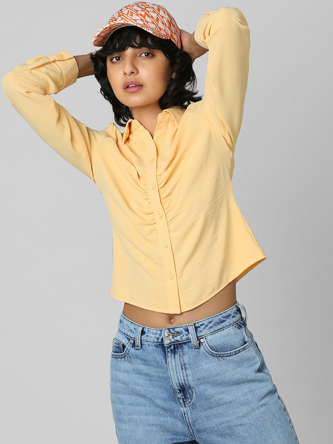 ONLY Women Onlmette Gathered Casual Shirt