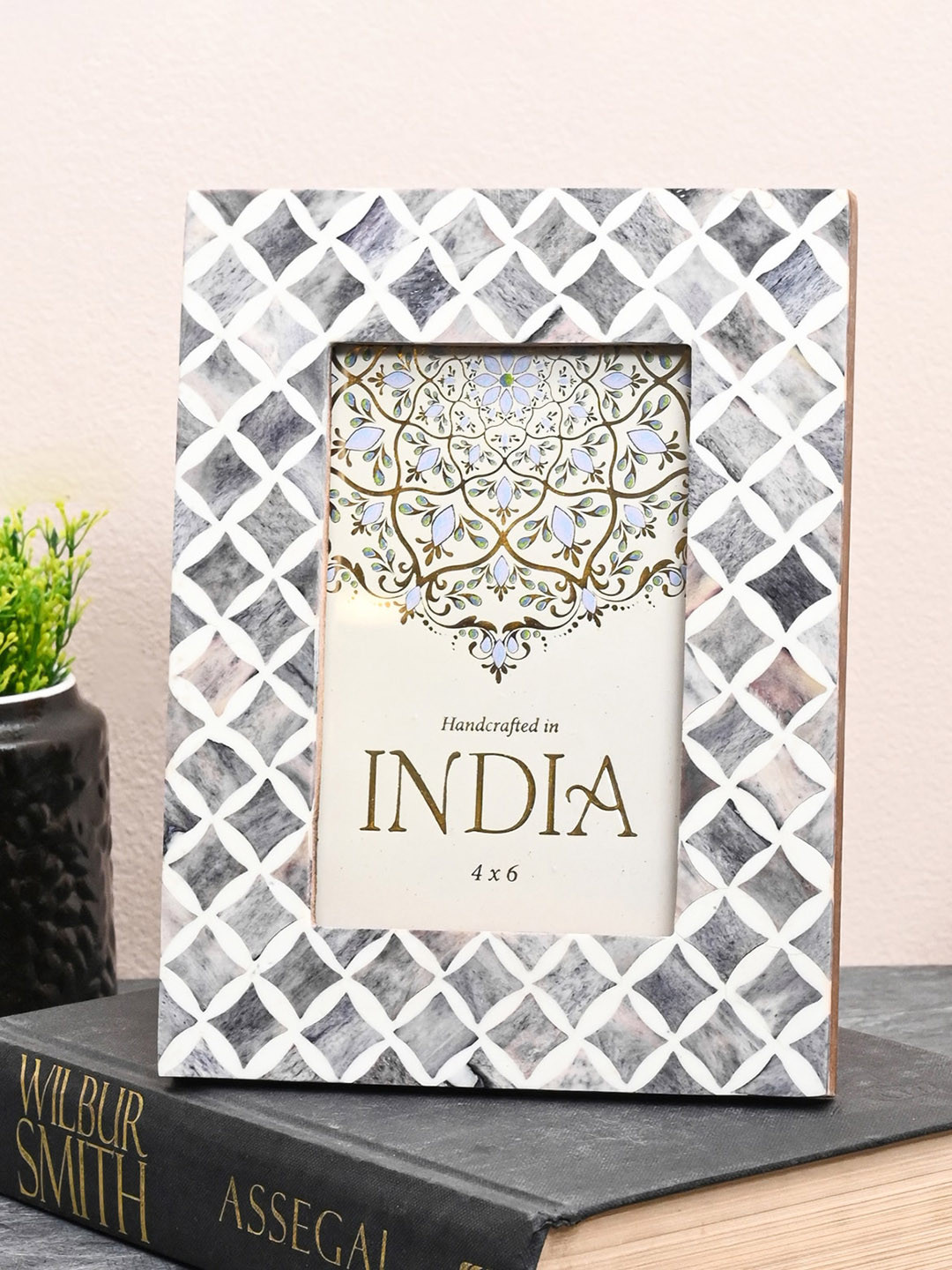 CASA DECOR Blue & White Deep Diamond Photo Frame