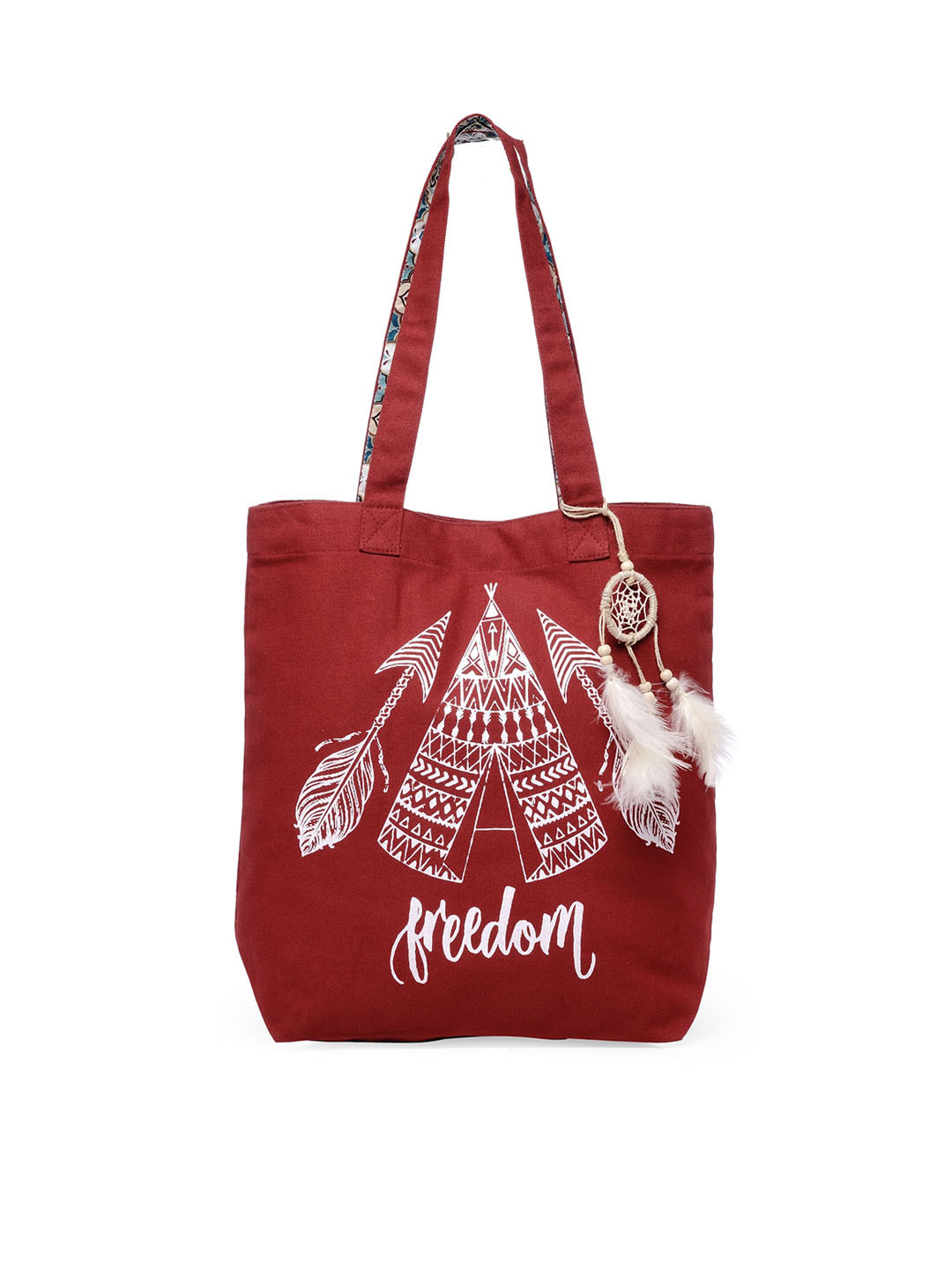 The House of Tara Printed Shopper Tote Bag with Tasselled