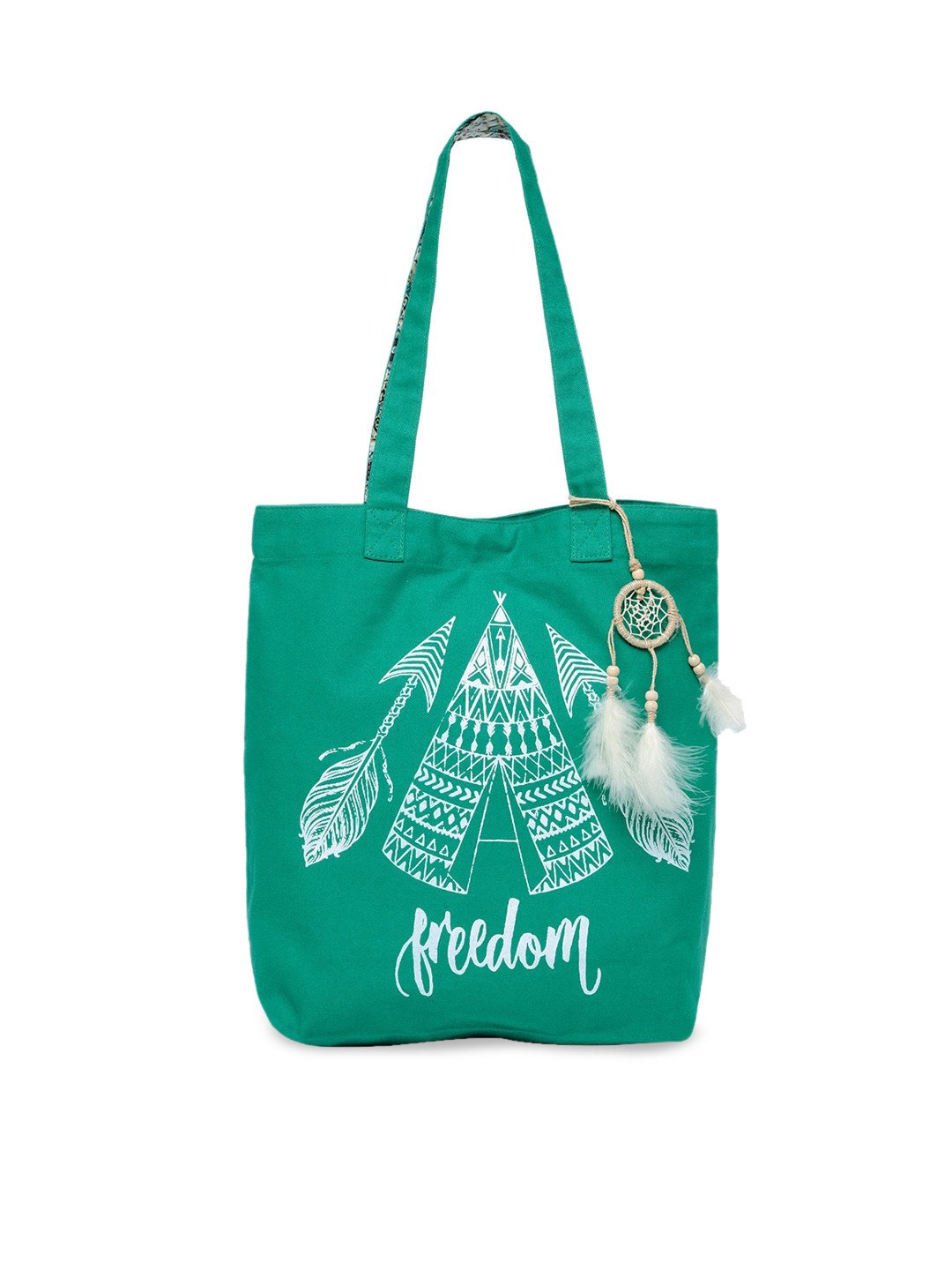 The House of Tara Printed Shopper Tote Bag with Tasselled