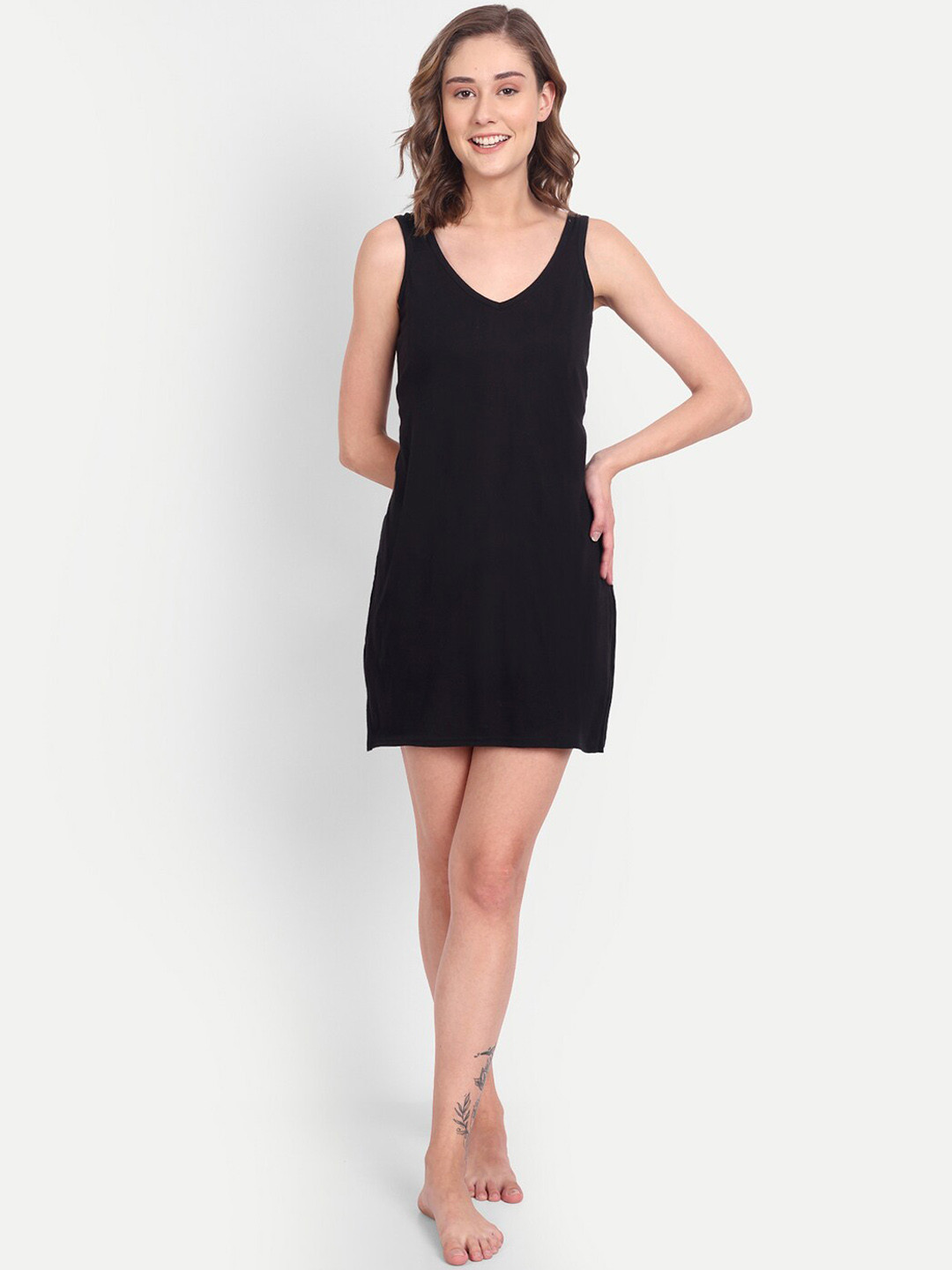 BLAZON Pure Cotton V-neck Short Slip