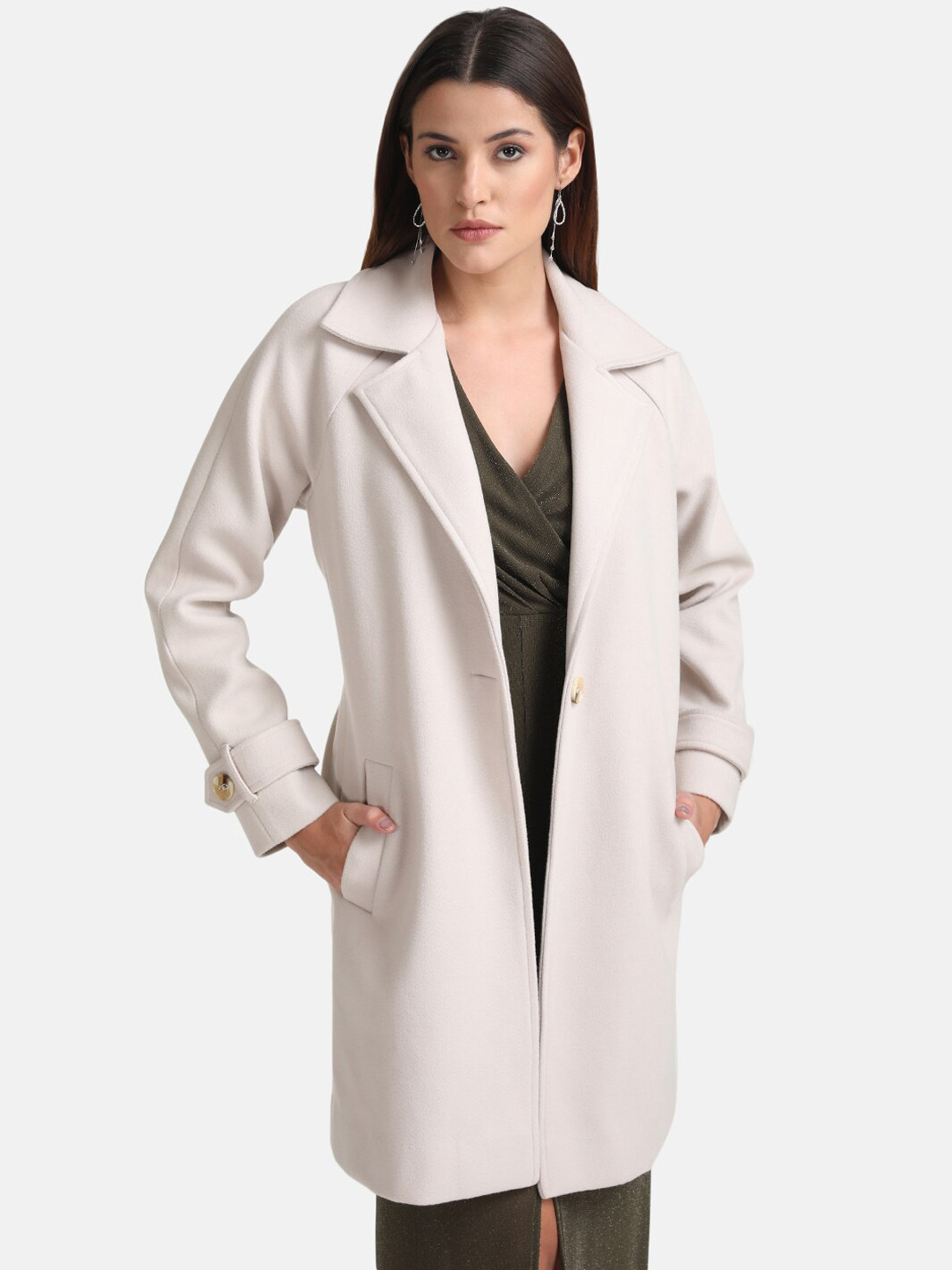 Kazo Women Longline Overcoat With Elasticated Back