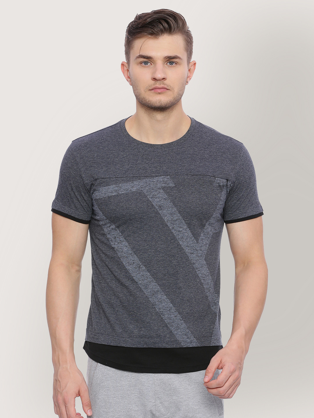 Van Heusen Innerwear Men Textured Quick-Dry Crew Neck T-Shirt