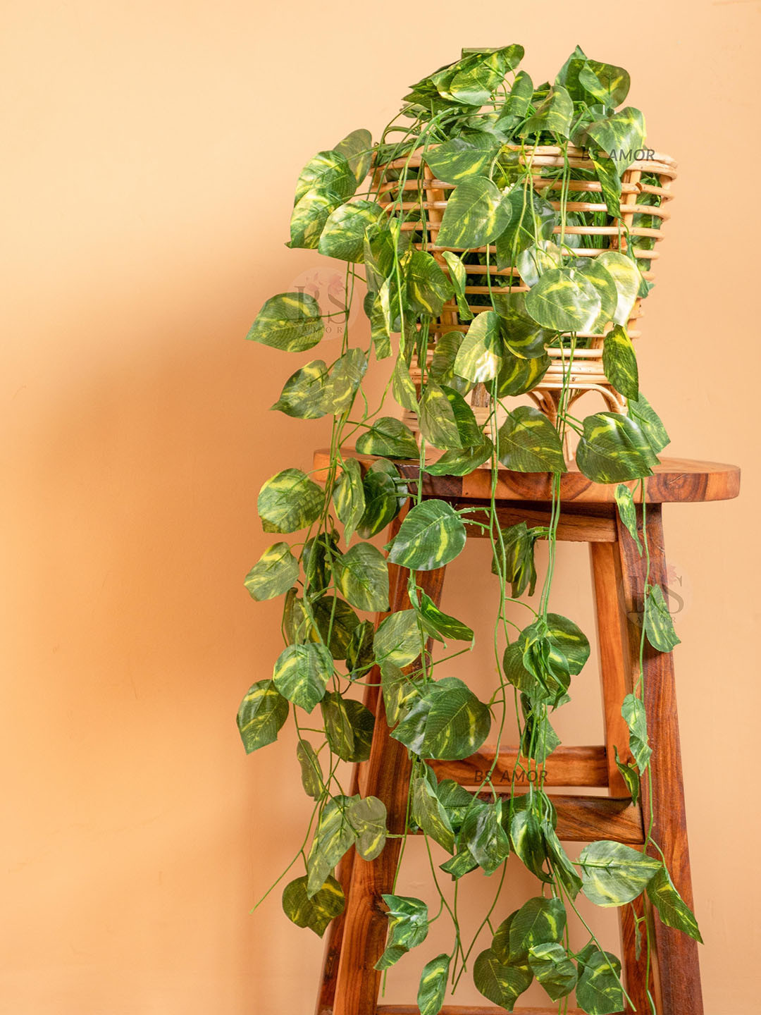 BS AMOR Green Set of 5 Artificial Money Plant Creepers