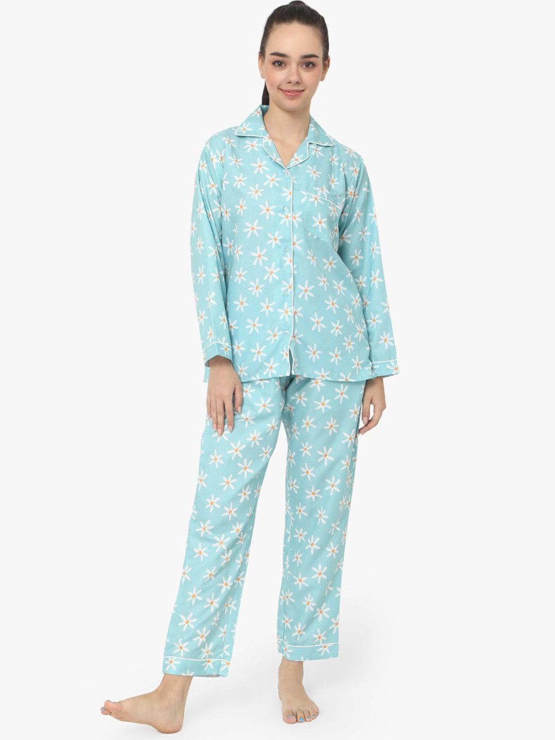 Sand Dune Floral Printed Night suit