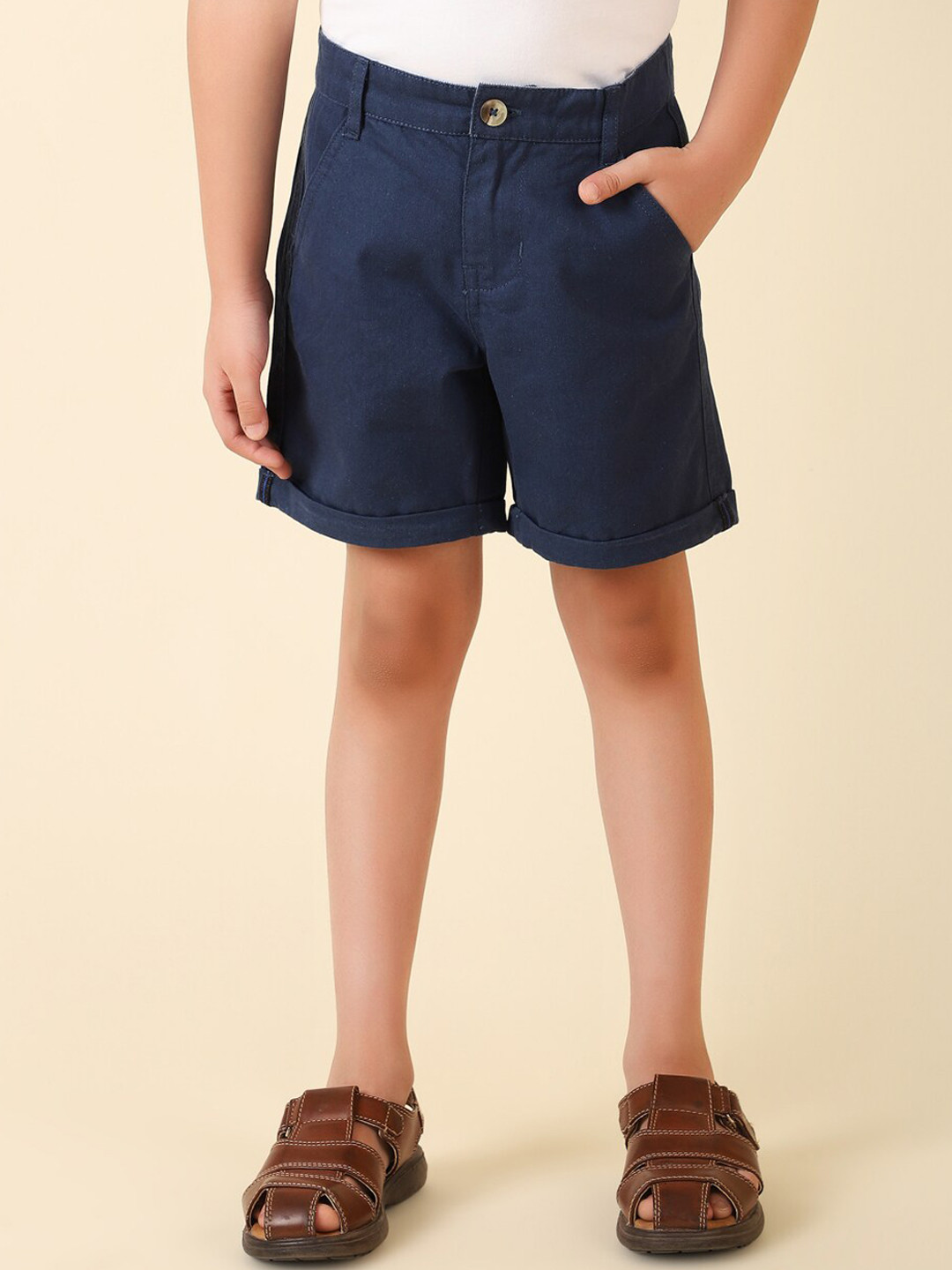 Fabindia Boys Blue Denim Shorts