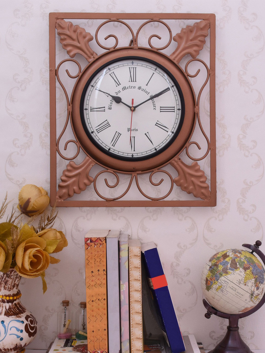 Home Sparkle White Dial Analogue 38 cm x 33 cm Wall Clock