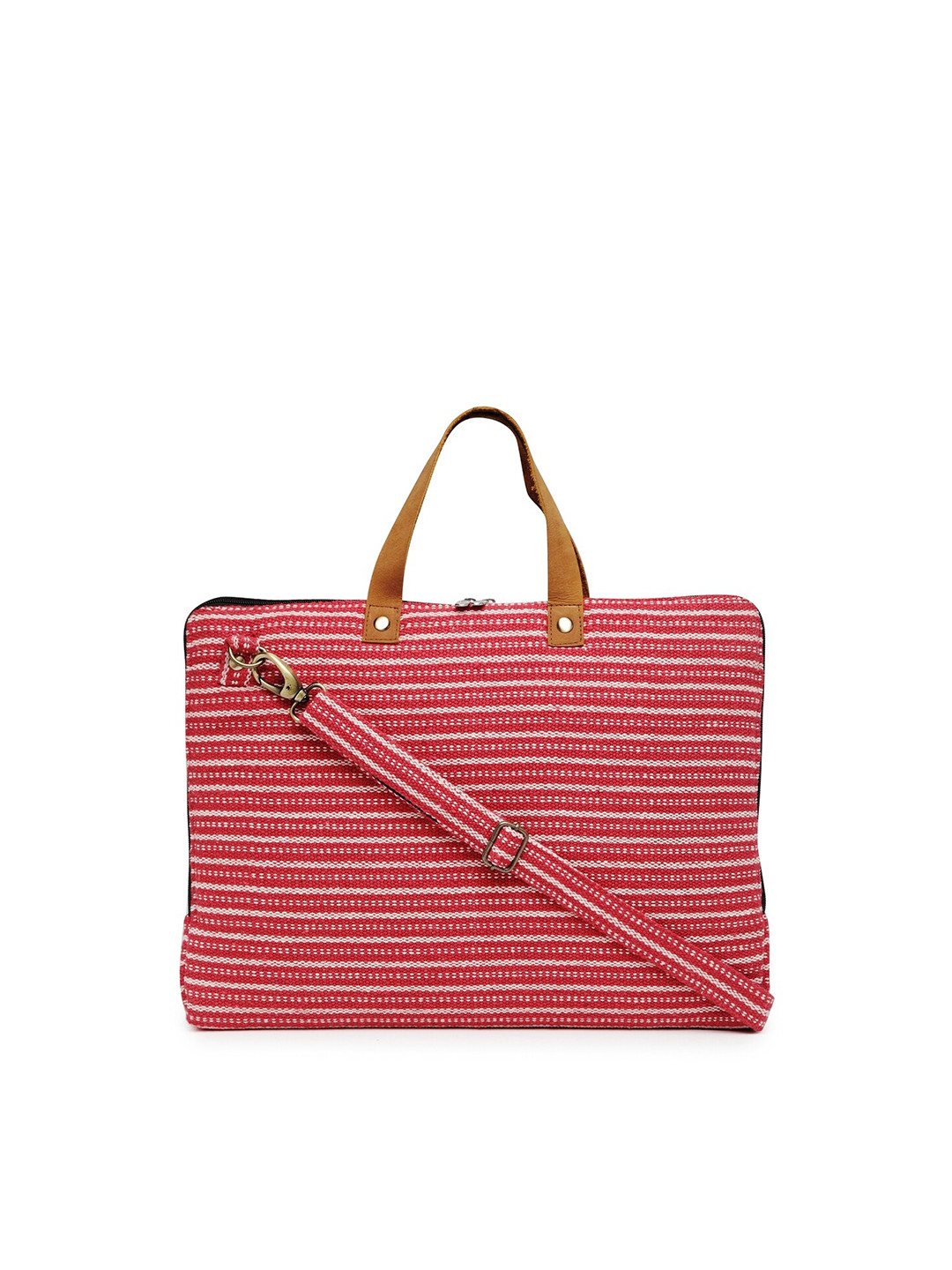 The House of Tara Unisex Red Striped Laptop Bag