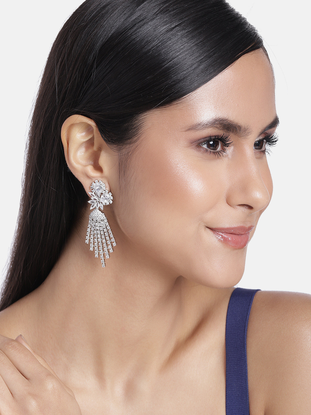 Estele Teardrop Shaped Drop Earrings