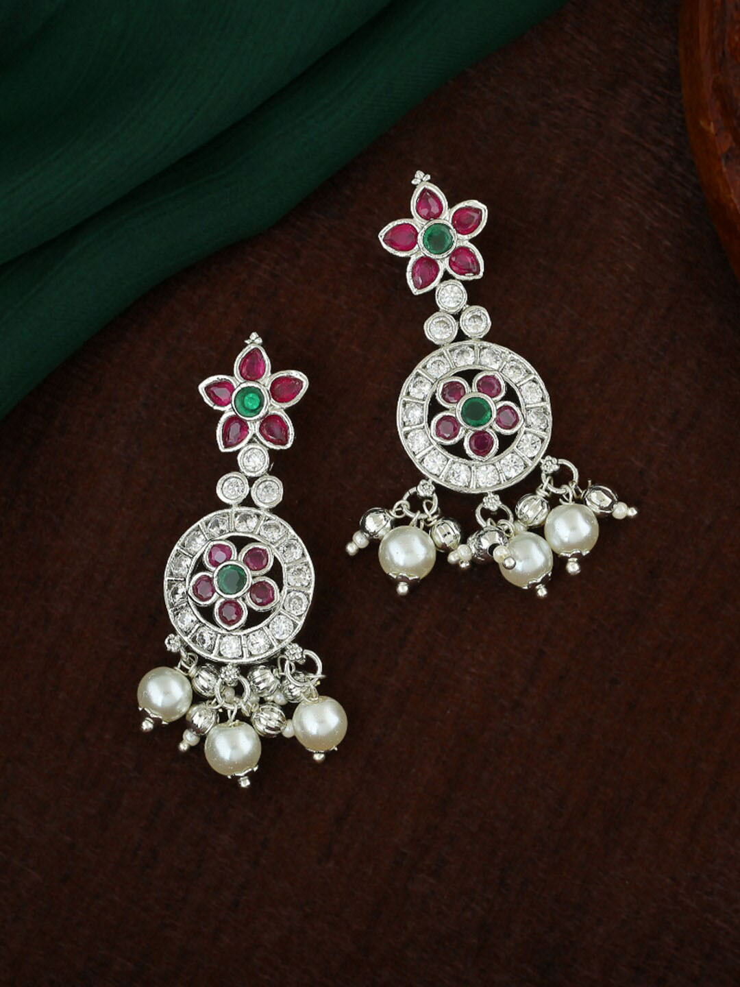Estele Floral Jhumkas Earrings