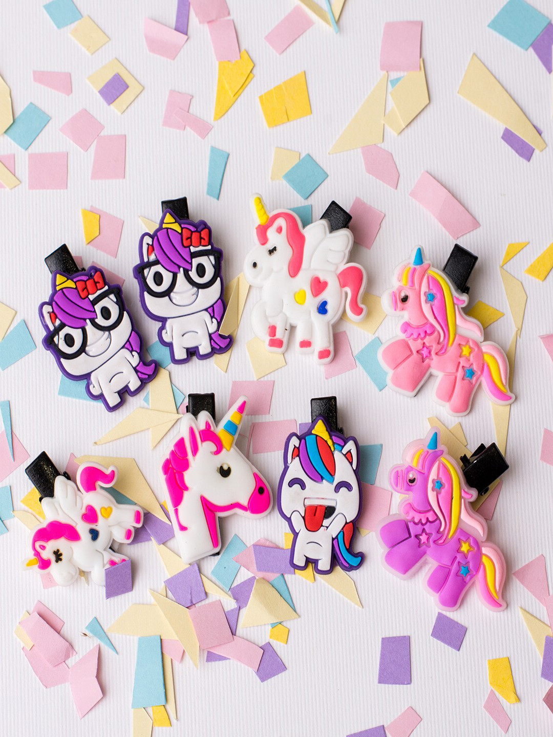 Jewelz Women Set Of 8 Alligator Hair Clip