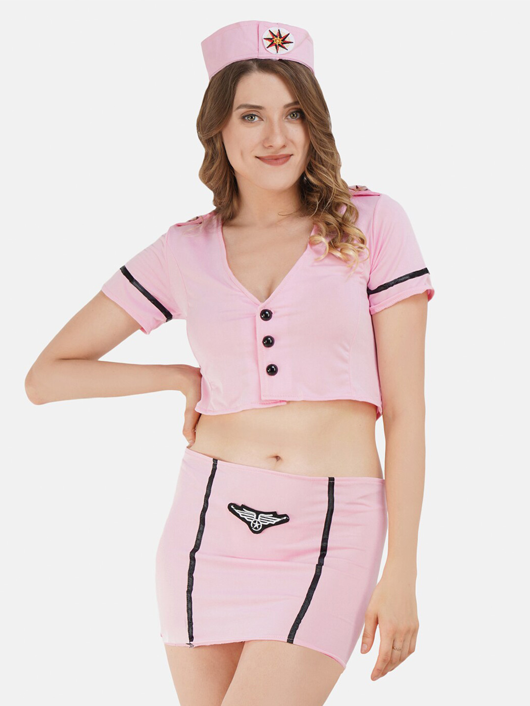 COLOR STYLE V Neck Baby Doll