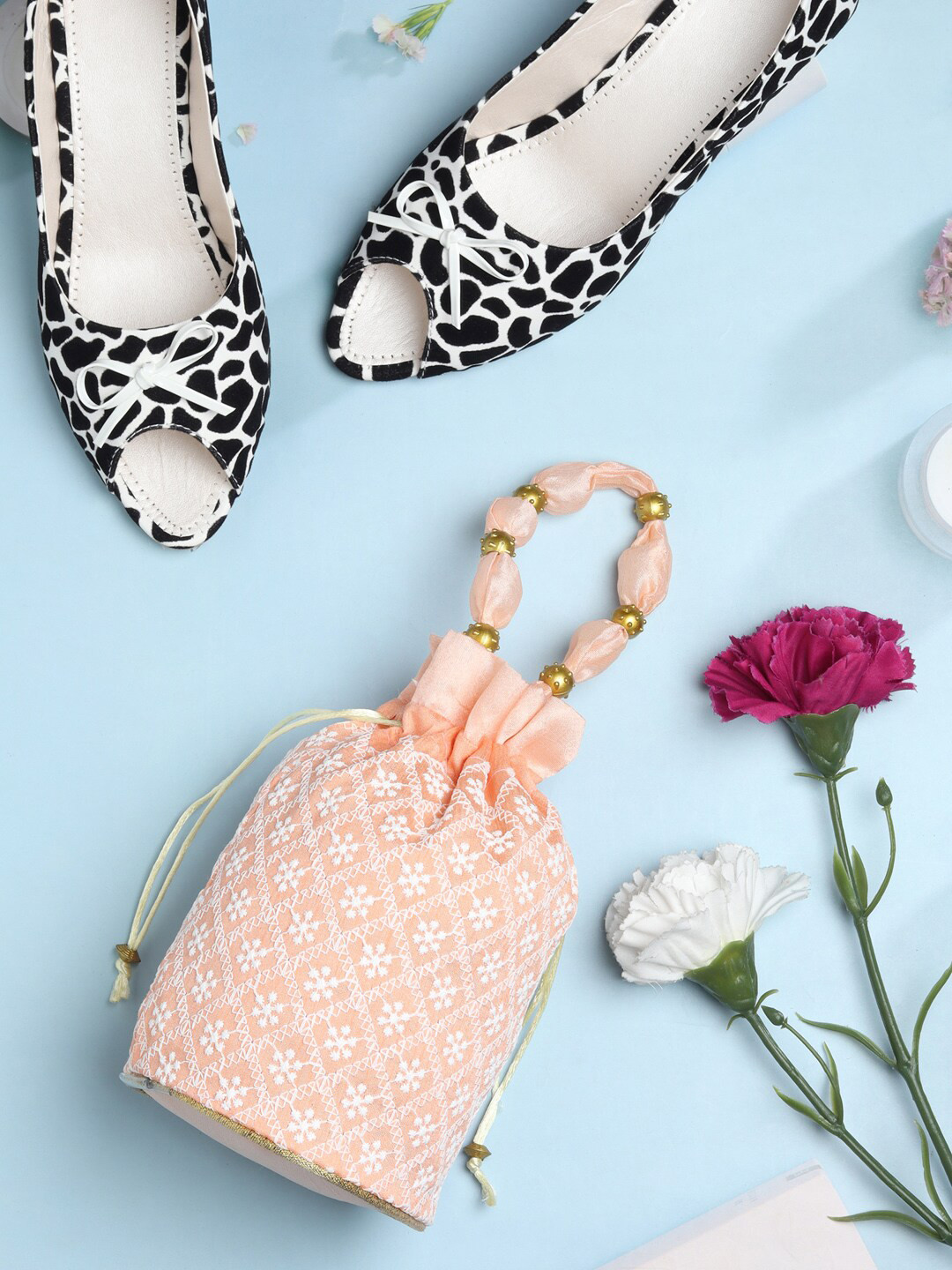 LIKAA Bridal Chikankari Embroidery Work Potli