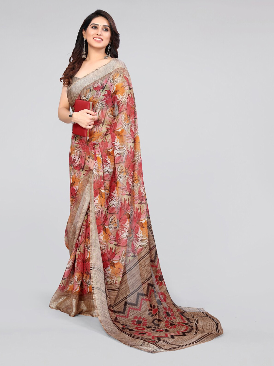 KALINI Floral Printed Saree