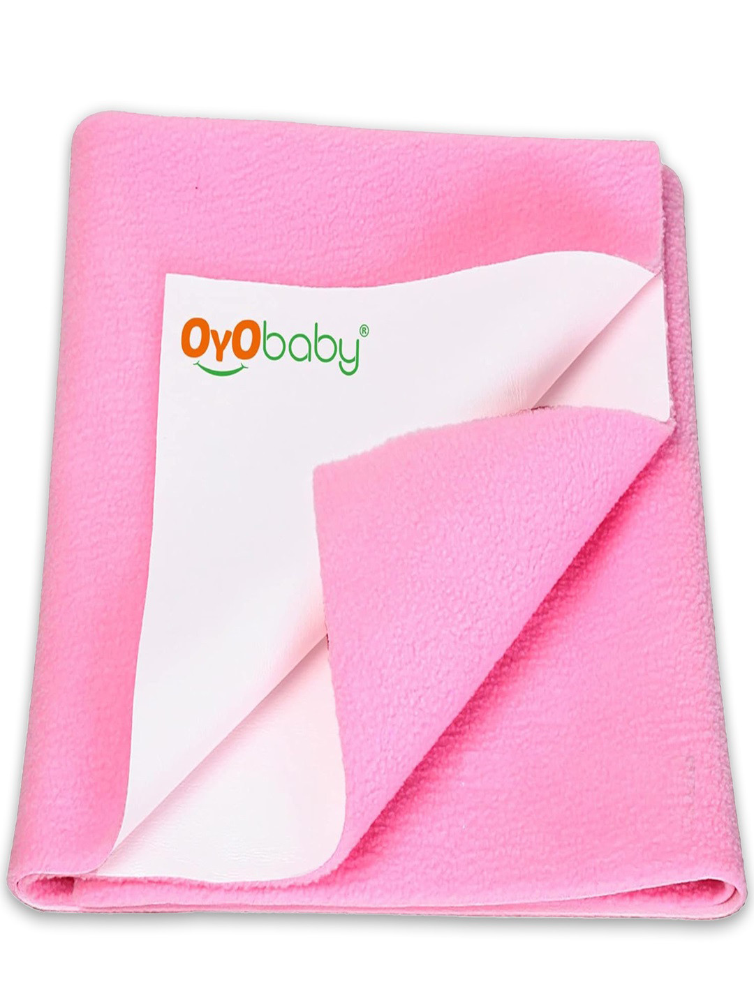 OyO Baby Pink Waterproof & Baby Dry Sheet Polycotton Mattress Protector