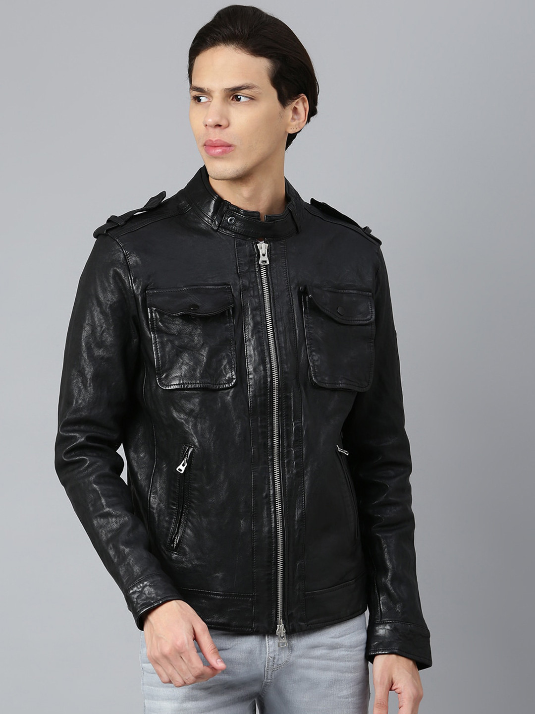 Woods Men Biker Jacket