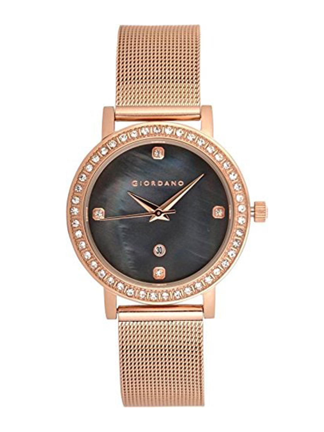 GIORDANO Women Embellished Dial Bracelet Style Straps Analogue Watch GZ-60025-33