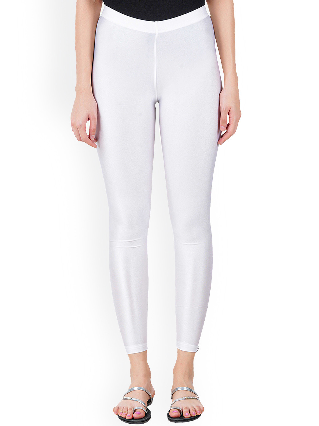 indian flower Shimmer Skinny Fit Ankle Length Leggings