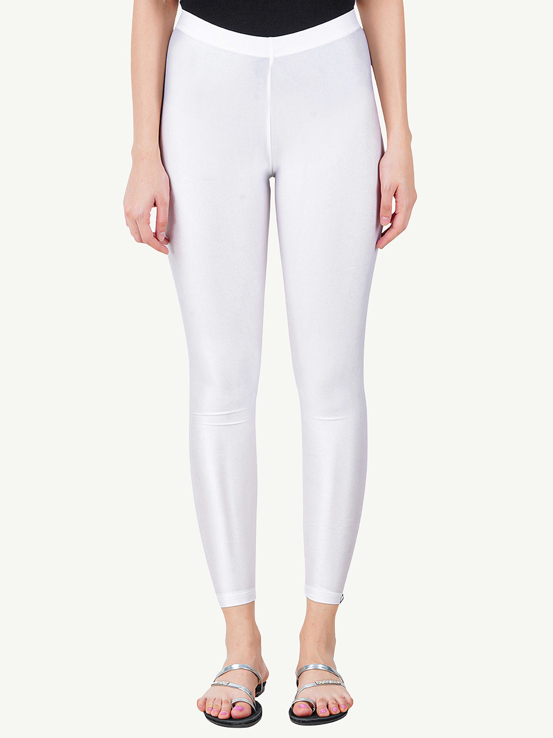 indian flower Shimmer Skinny-Fit Ankle-Length Leggings