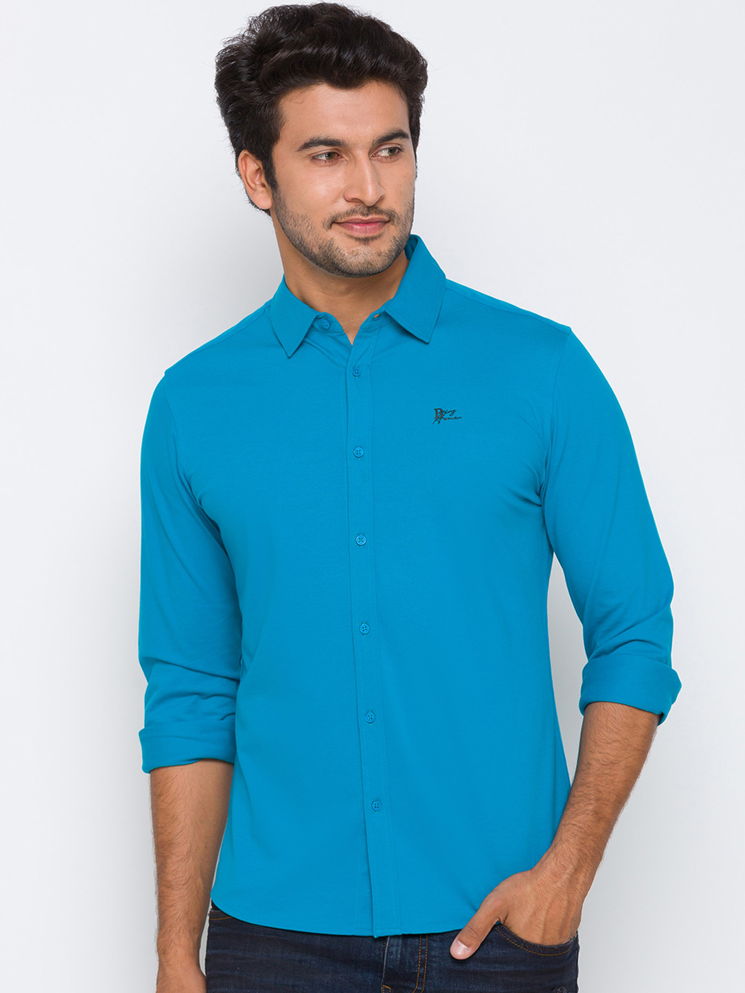 Being Human Men Horizontal Striped Cotton Slim Fit Casual Shirt