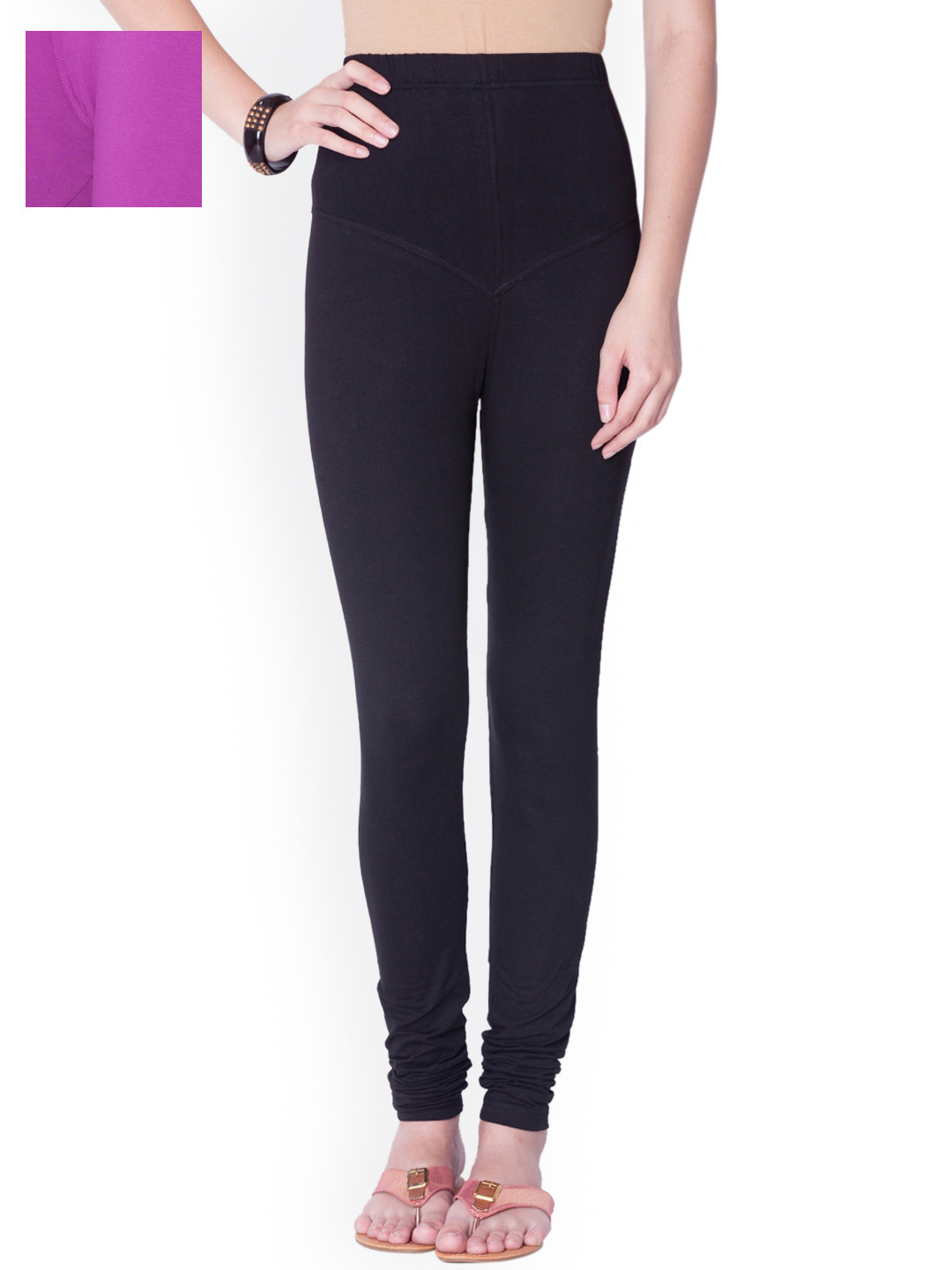 Dollar Missy Women Pack Of 2 Cotton Super Soft Full Length Churidar Leggings