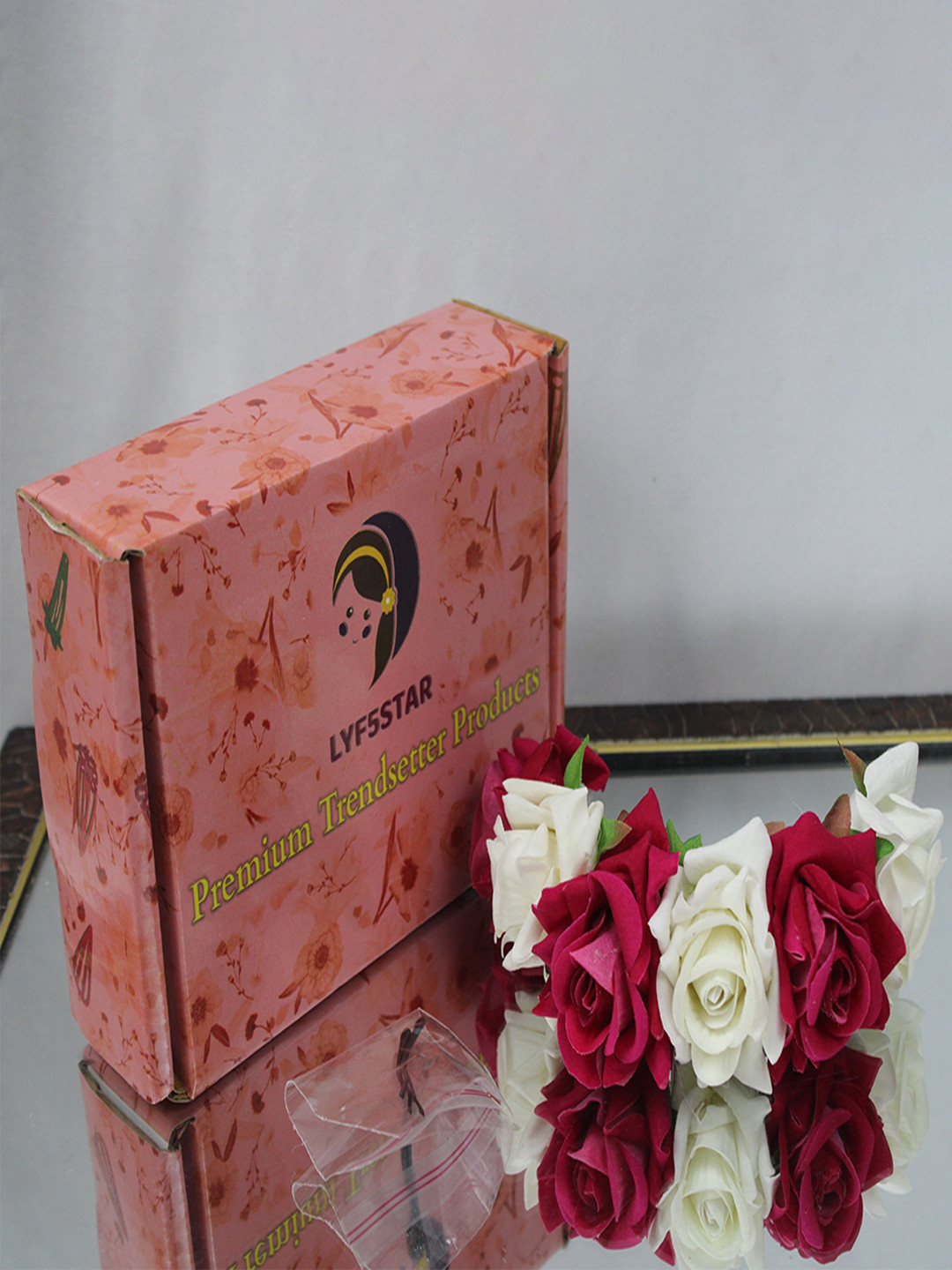 LYF5STAR Women Floral Fabric and Metal Tiara